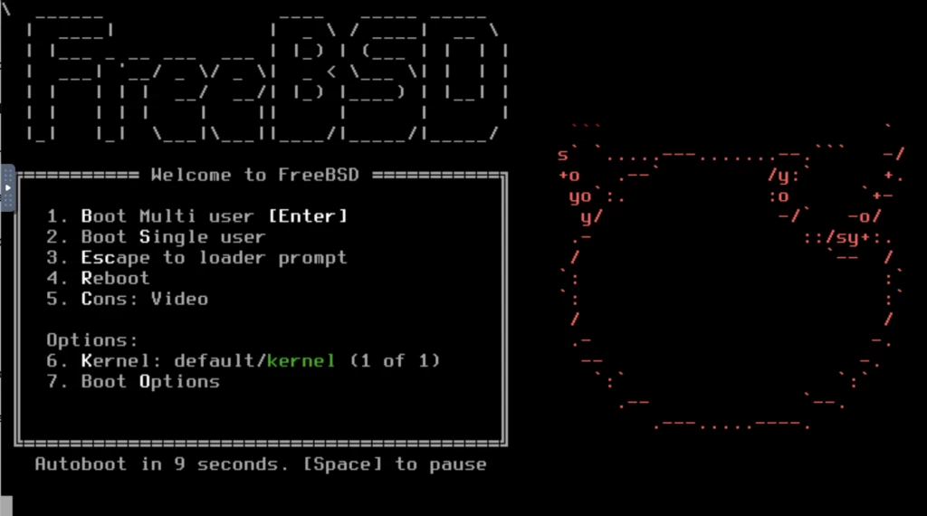 FreeBSD 标志屏幕