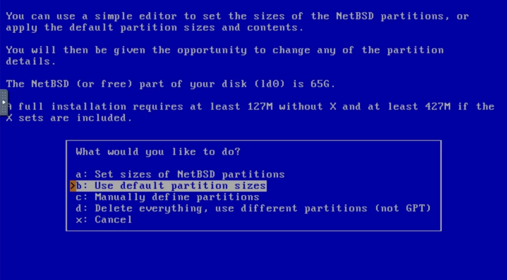 NetBSD 默认设置