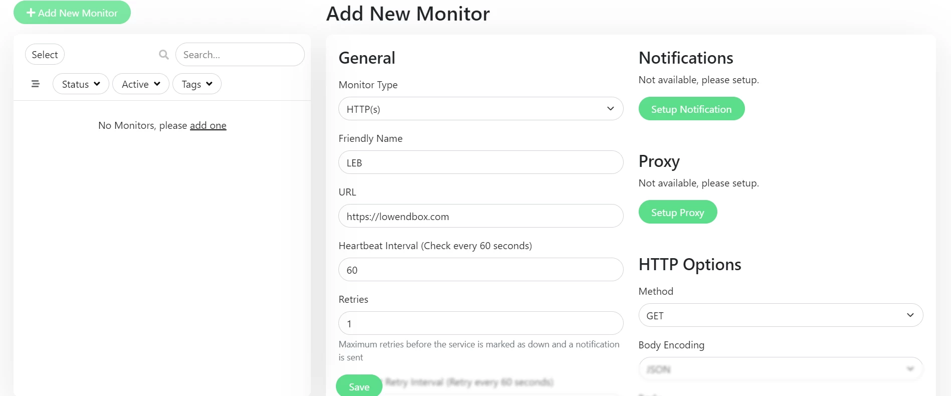 Uptime Kuma 监控代理