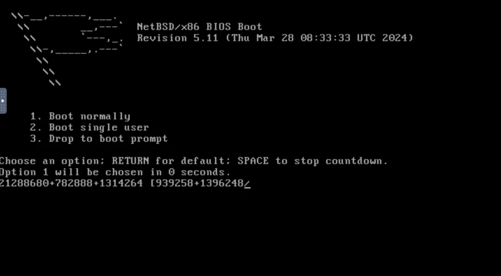 NetBSD 良好启动