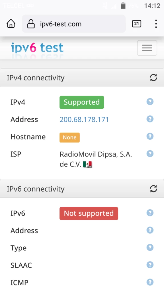不支持IPv6