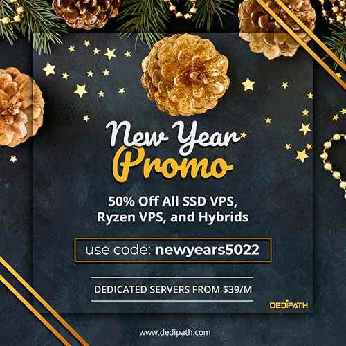 🥳 DediPath 新年促销来啦！超低价 VPS 仅需 $1.75/月起，独立服务器仅需 $39/月起！KVM 和 NVMe 也支持哦！🥳
