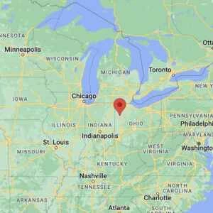 俄亥俄州奥托维尔地图